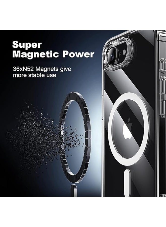 QIRG حافظة مضادة للاصفرار مغناطيسية قوية لجهاز iPhone 17E/16E [متوافقة مع MagSafe] واقية من الصدمات رقيقة نحيفة لجهاز iPhone 17E/16E بحجم 6.1 بوصة، شفافة - Image 4